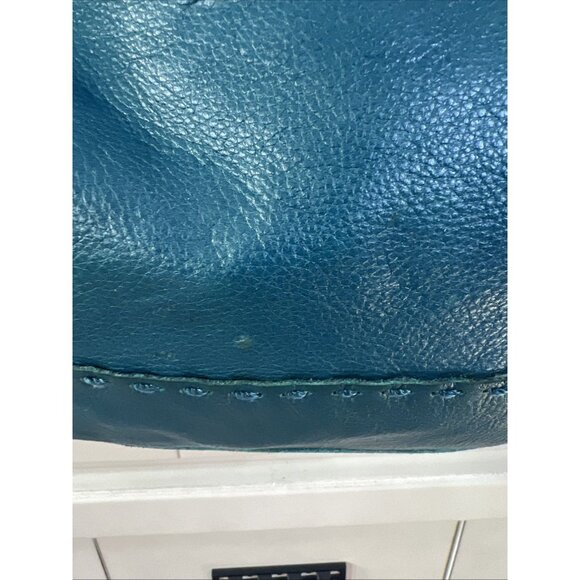 The Sak Blue Leather Shoulder bag, fashion designer bag - Picture 3 of 15
